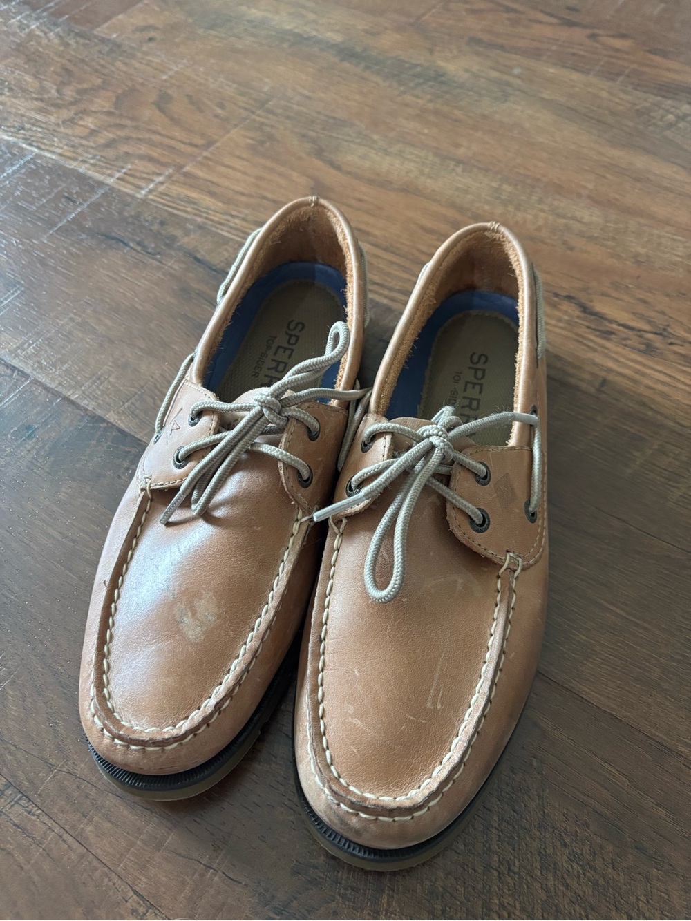 Sperry Men’s Light Brown Leather Boat Shoes - Top Sider
